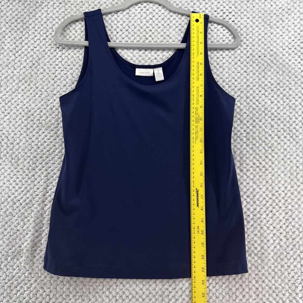 Chicos Lot of 2 Tank Top Womens 1 M/8 Blue Orange Scoop Neck Sleeveless Casual - Picture 9 of 12